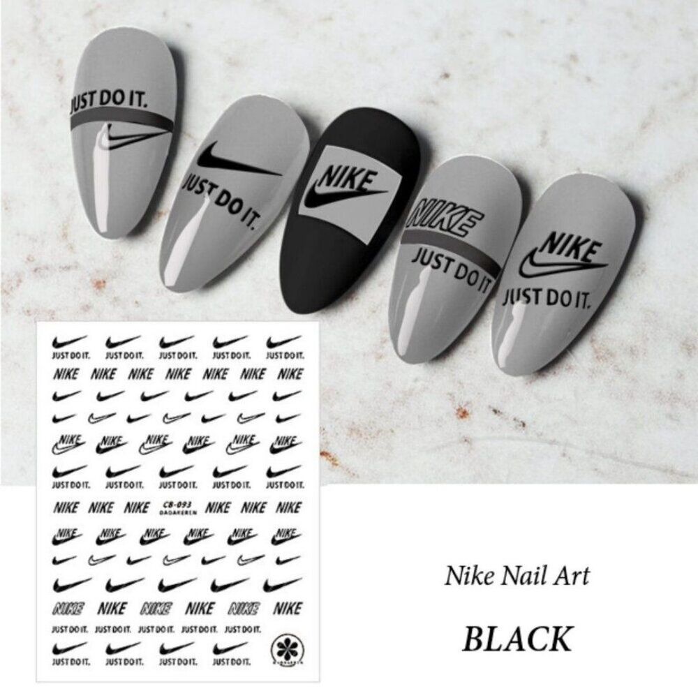 4 Pack Nike Nail Art: BLACK
